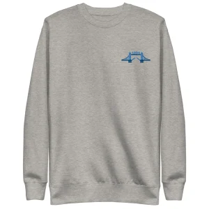 Discount 1894 Tower Bridge - Blue Thread Embroidered Unisex Premium Sweatshirt Clothing | Tower Bridge Gifts