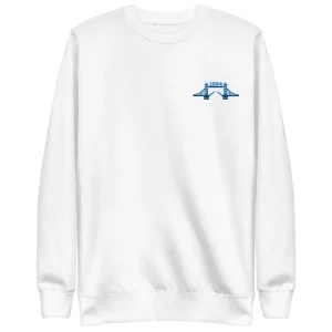 Discount 1894 Tower Bridge - Blue Thread Embroidered Unisex Premium Sweatshirt Clothing | Tower Bridge Gifts