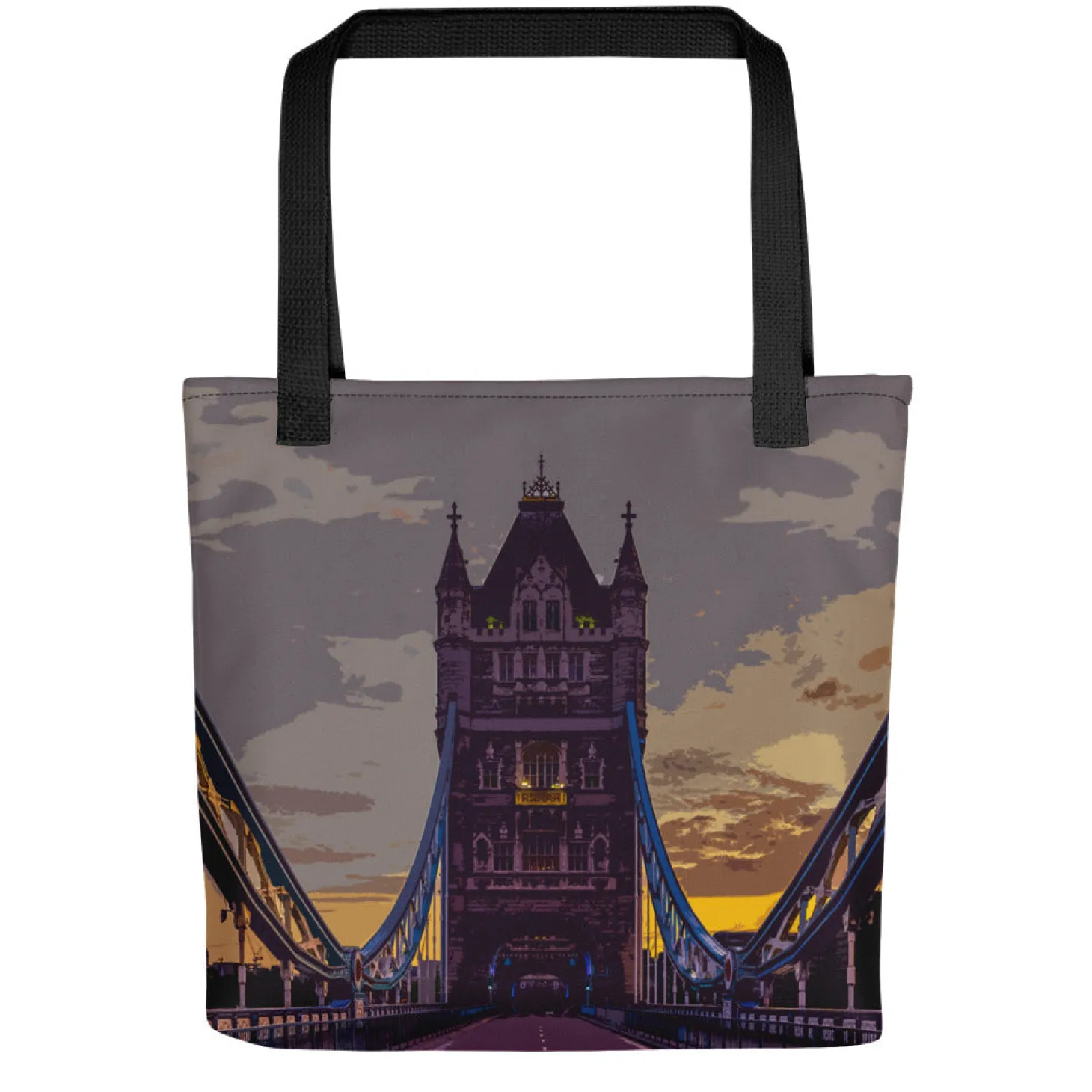 tower_bridge_at_dawn__all_over_print__tote_bag_2.webp Store Tower Bridge at Dawn - All Over Print - Tote Bag Bags | Tower Bridge Gifts
