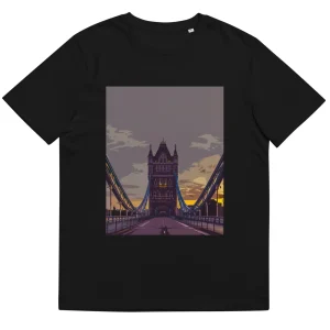 Cheap Tower Bridge at Dawn - Organic Cotton T-Shirt Clothing | Tower Bridge Gifts