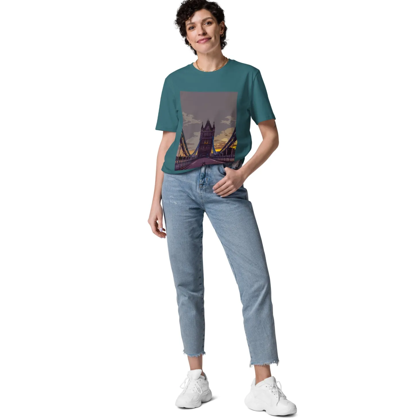 tower_bridge_at_dawn__organic_cotton_tshirt_13.webp Cheap Tower Bridge at Dawn - Organic Cotton T-Shirt Clothing | Tower Bridge Gifts