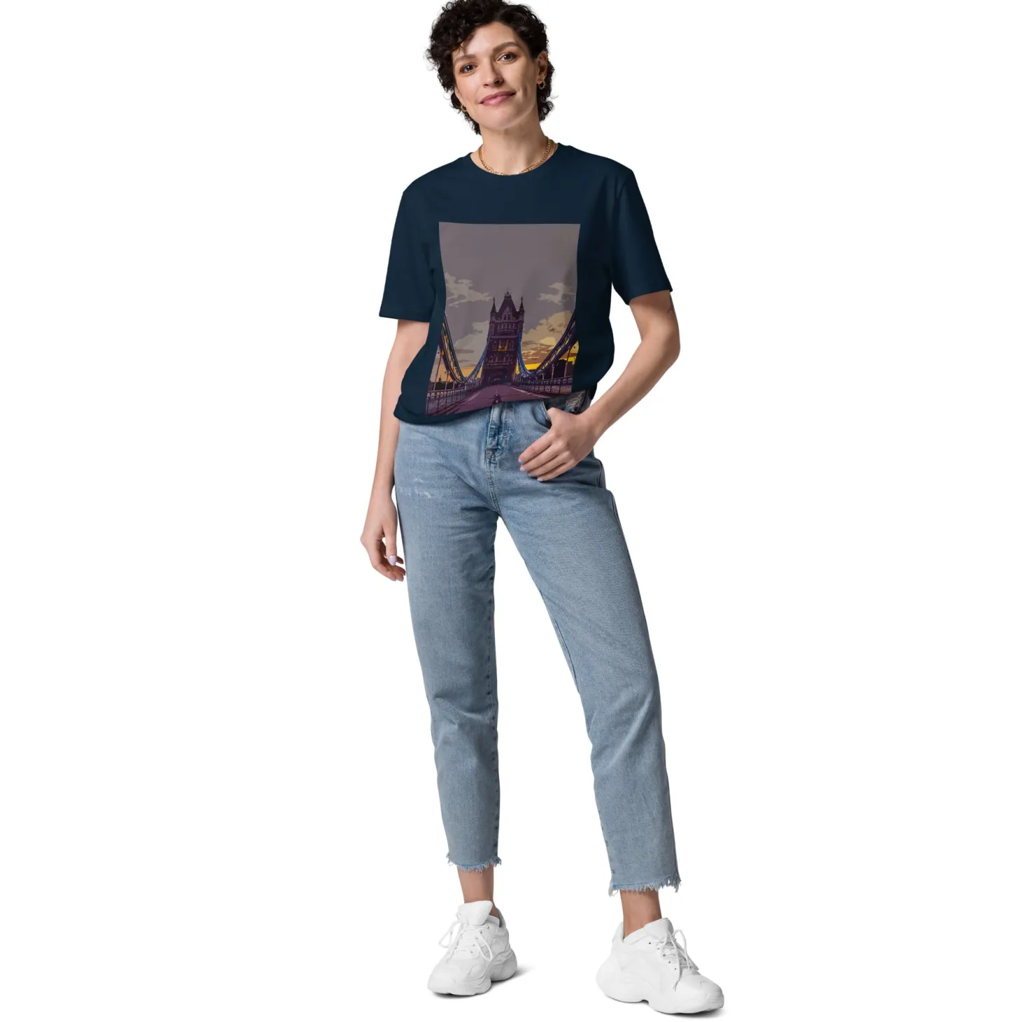 tower_bridge_at_dawn__organic_cotton_tshirt_3.webp Cheap Tower Bridge at Dawn - Organic Cotton T-Shirt Clothing | Tower Bridge Gifts