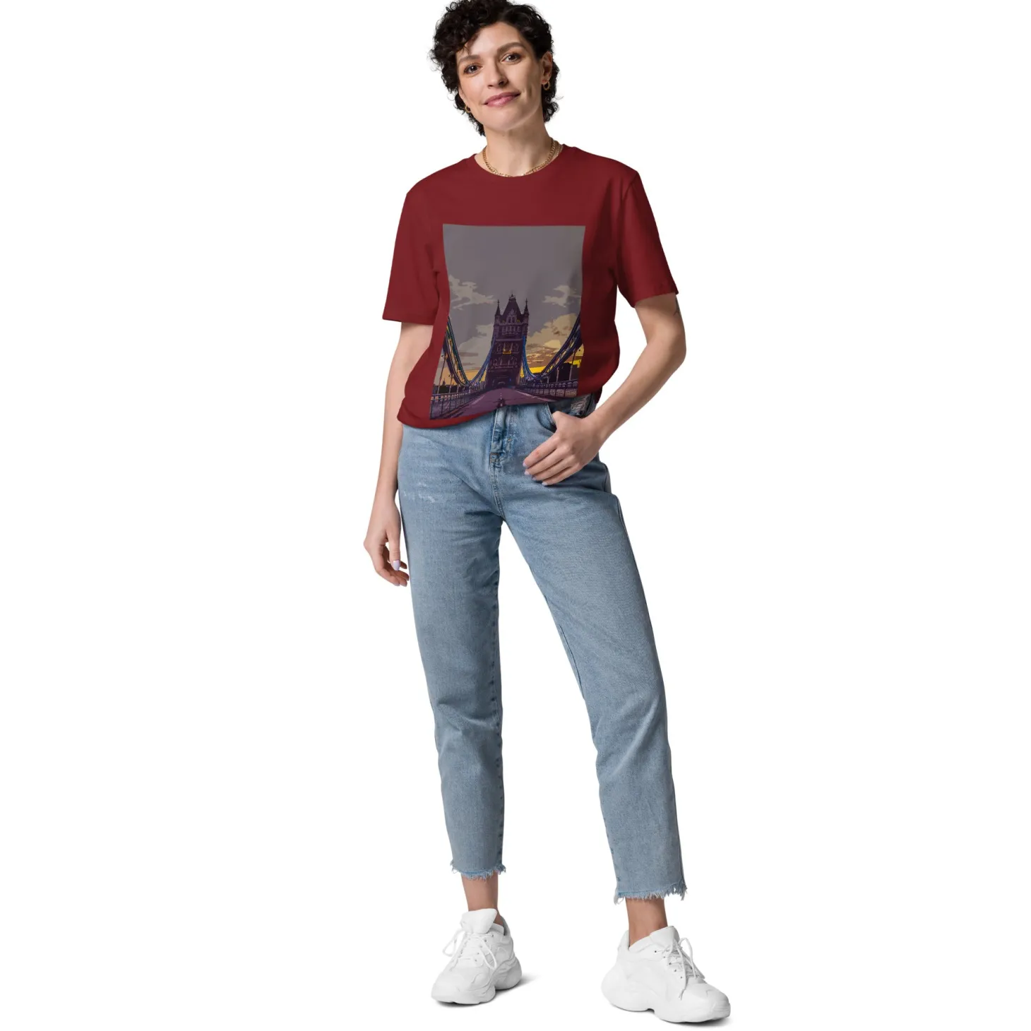 tower_bridge_at_dawn__organic_cotton_tshirt_7.webp Cheap Tower Bridge at Dawn - Organic Cotton T-Shirt Clothing | Tower Bridge Gifts