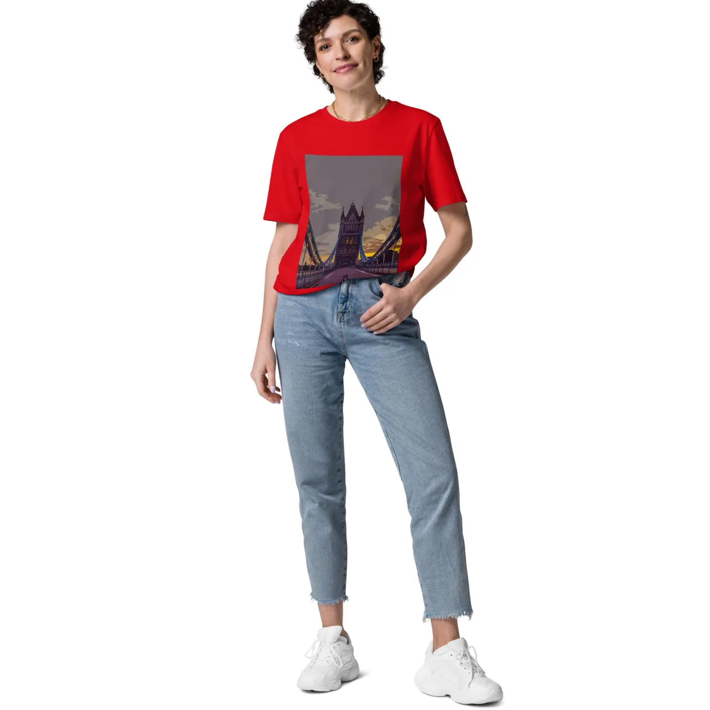 tower_bridge_at_dawn__organic_cotton_tshirt_9.webp Cheap Tower Bridge at Dawn - Organic Cotton T-Shirt Clothing | Tower Bridge Gifts