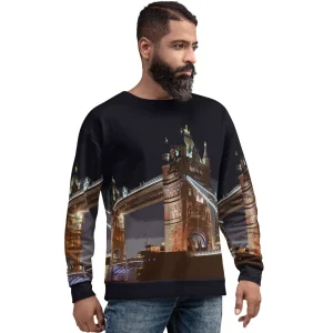 Store Tower Bridge at Night - All Over Print - Sweatshirt Clothing | Tower Bridge Gifts