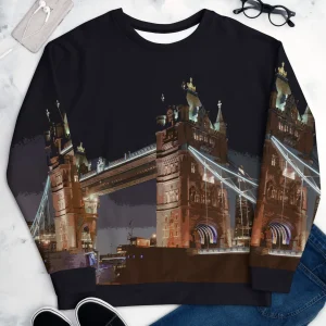 Store Tower Bridge at Night - All Over Print - Sweatshirt Clothing | Tower Bridge Gifts