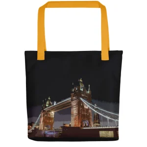 Flash Sale Tower Bridge at Night - All Over Print - Tote Bag Bags | Tower Bridge Gifts