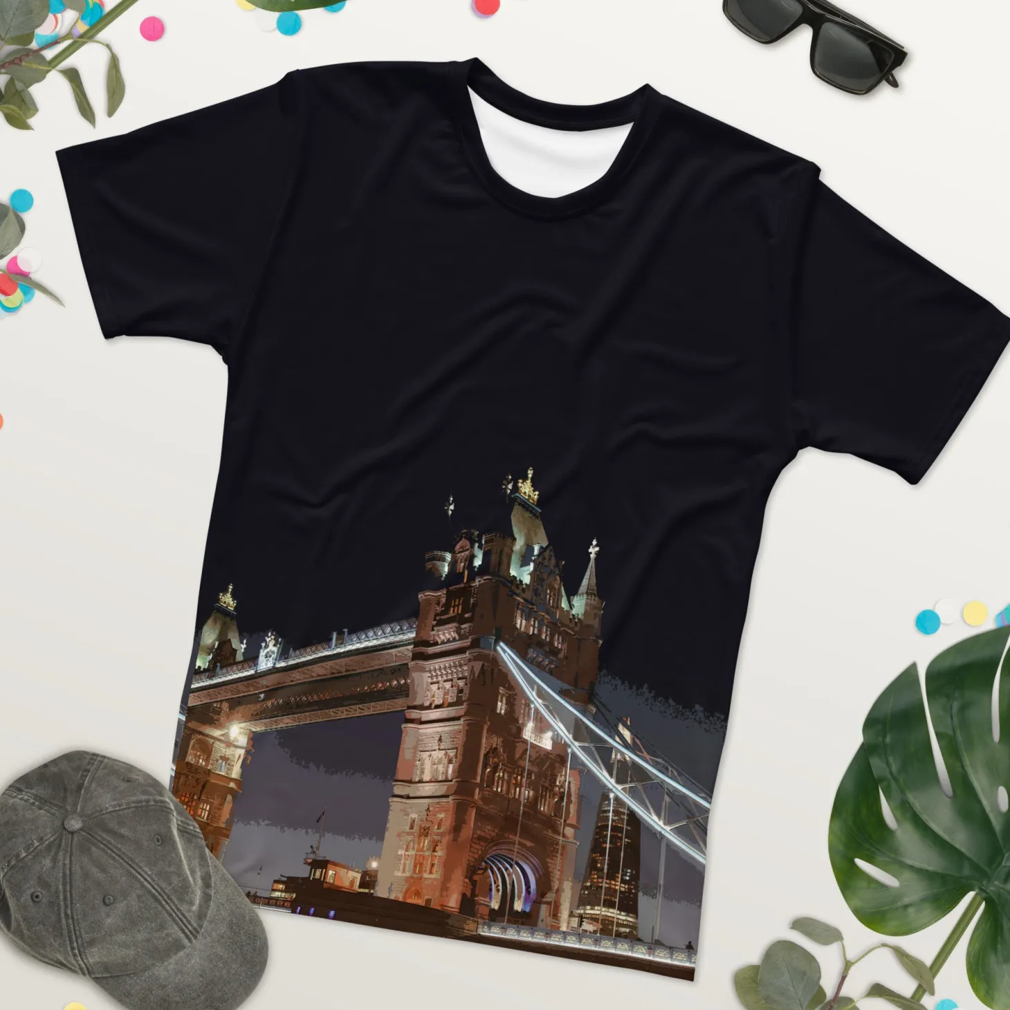 tower_bridge_at_night__all_over_print__tshirt_1.webp Best Sale Tower Bridge at Night - All Over Print - T-Shirt Clothing | Tower Bridge Gifts