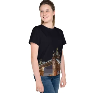 Store Tower Bridge at Night - All Over Print - Youth T-Shirt Kids Clothing | Children & Baby Clothing