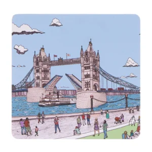 Store Illustration Bamboo Coaster Coasters | Eco-friendly Gifts