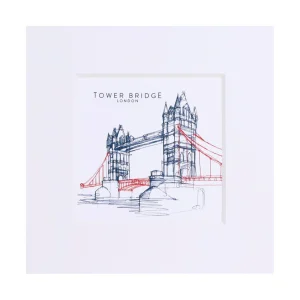 New Line Small Print - White Prints & Posters | Tower Bridge Gifts