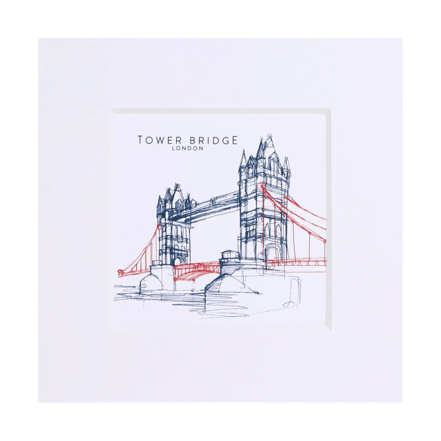 tower_bridge_line_small_print__white_0.webp New Line Small Print - White Prints & Posters | Tower Bridge Gifts