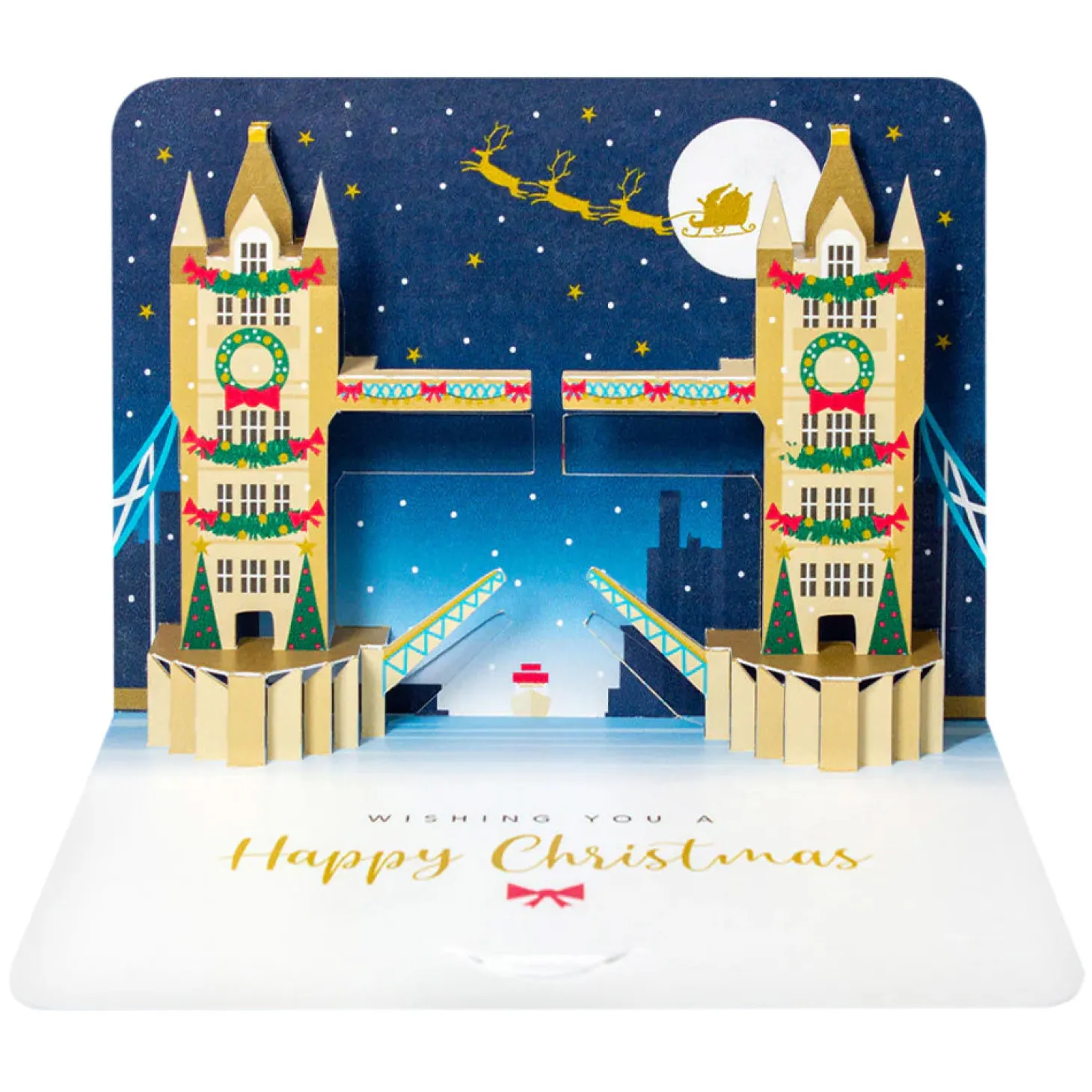 tower_bridge_luxury_hand_folded_christmas_cards_pack_of_five_1.webp Online Tower Bridge Luxury Hand Folded Christmas Cards Pack Of Five Office & Stationery | Tower Bridge Gifts