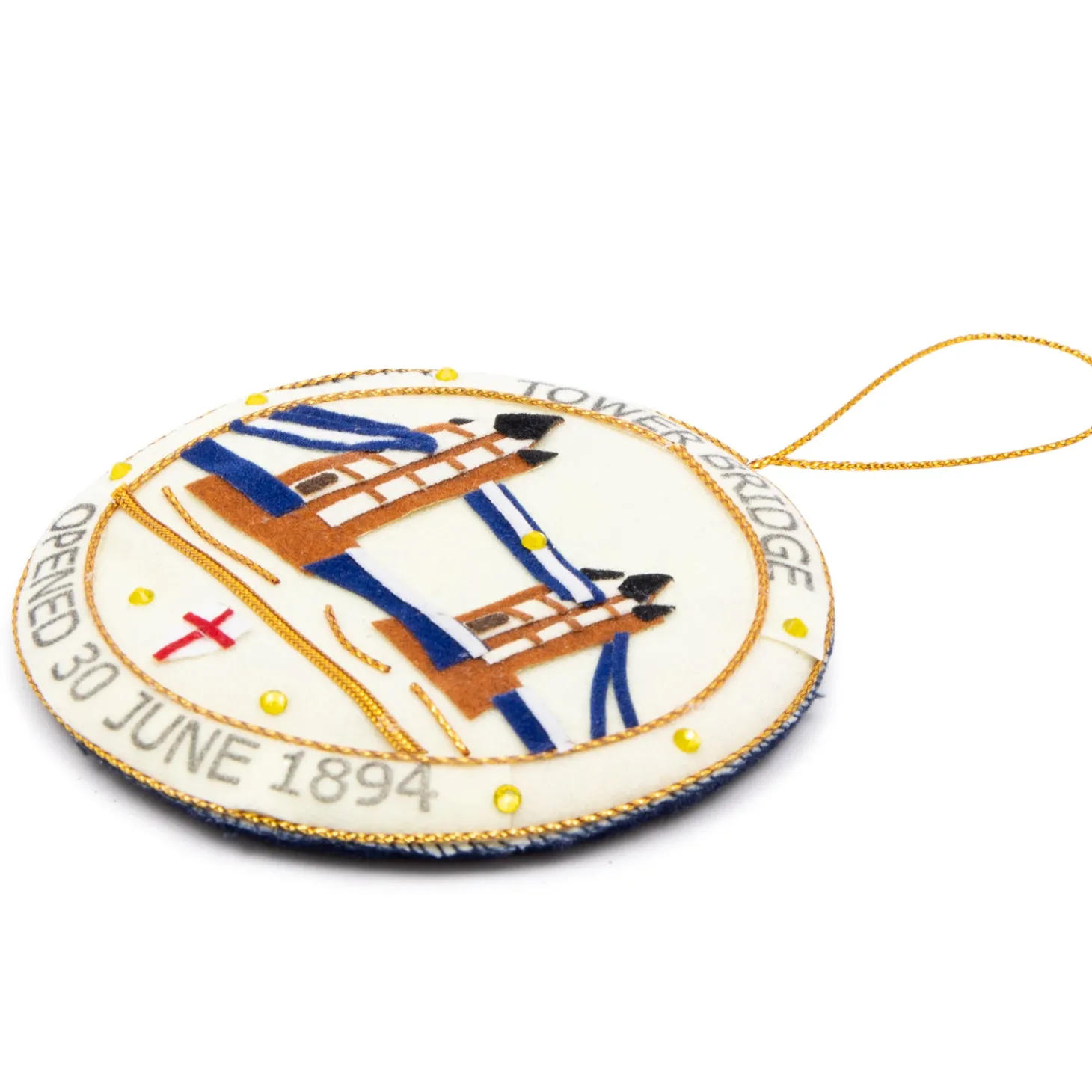 tower_bridge_medallion_stitched_christmas_decoration_1.webp Sale Tower Bridge Medallion Stitched Christmas Decoration Christmas Decorations | Christmas Decorations