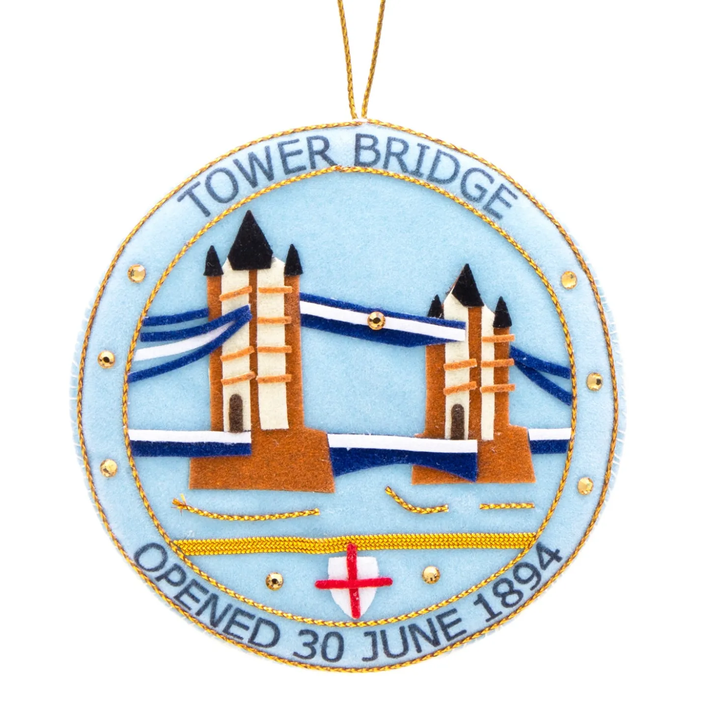 tower_bridge_medallion_stitched_christmas_decoration__blue_0.webp New Tower Bridge Medallion Stitched Christmas Decoration - Blue Christmas Decorations | Christmas Decorations