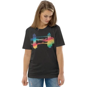 Discount Tower Bridge Rainbow - Organic Cotton T-Shirt Clothing | Tower Bridge Gifts