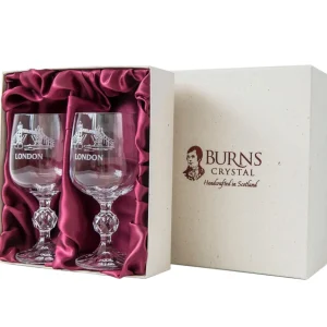 New Tower Bridge Wine Glasses Boxed Set Glasses & Glassware | Luxury Gifts