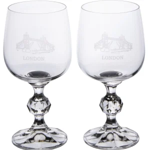 New Tower Bridge Wine Glasses Boxed Set Glasses & Glassware | Luxury Gifts