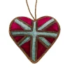 Hot Union Jack Vintage Heart Christmas Decoration Christmas Decorations | Christmas Decorations