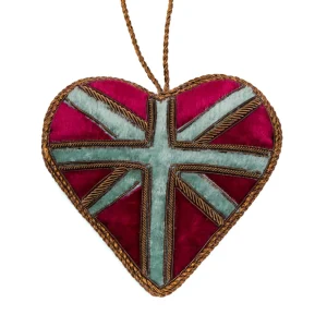 Hot Union Jack Vintage Heart Christmas Decoration Christmas Decorations | Christmas Decorations