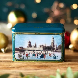 Hot Victorian Winter Scene Tea Tin Food & Drink