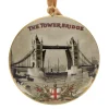 Store Vintage Tower Bridge Round Metal Christmas Decoration Christmas Decorations | Christmas Decorations