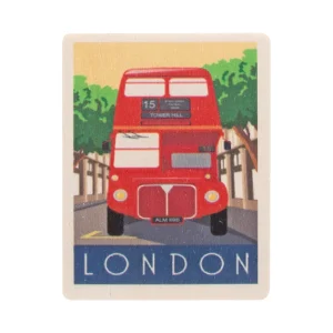 New Wooden Magnet London Bus By White One Sugar Magnets | Fridge Magnets